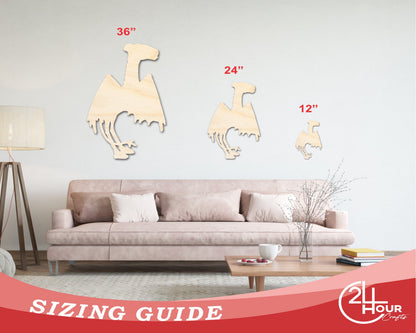 Unfinished Wood Jersey Devil Shape - Craft - up to 46"