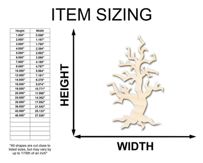 Unfinished Wood Spooky Tree Shape - Craft - up to 46"