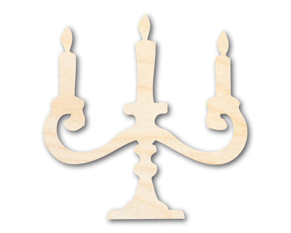 Unfinished Wood Candelabra Shape - Craft - up to 46"