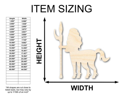 Unfinished Wood Centaur Shape - Craft - up to 46"