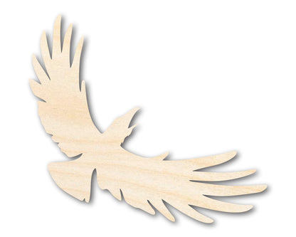 Unfinished Wood Flying Crow Shape - Craft - up to 46"