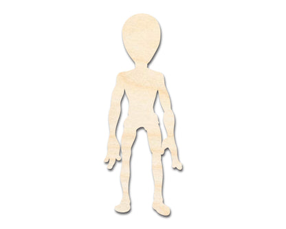 Unfinished Wood Grey Alien Shape - Craft - up to 46"