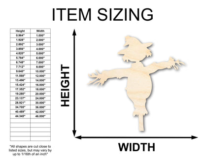 Unfinished Wood Scarecrow Shape - Craft - up to 46"