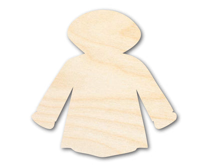 Unfinished Wood Raincoat Shape - Craft - up to 46"