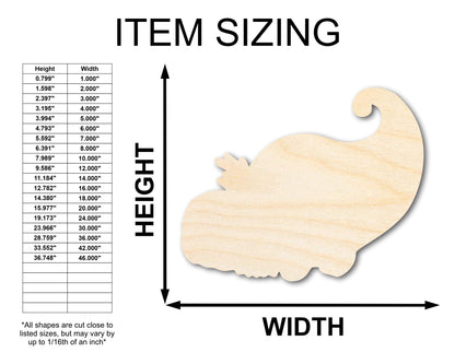 Unfinished Cornucopia Harvest Shape | Craft Cutout | up to 46" DIY