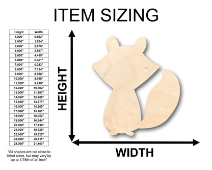 Unfinished Wood Cartoon Fox Shape - Craft - up to 46" DIY