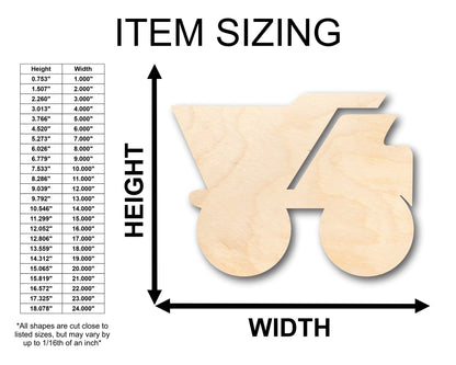 Unfinished Wood Dumptrunk Shape - Craft - up to 46" DIY
