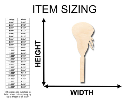 Unfinished Wood Lacrosse Stick Cross Shape - Craft - up to 46" DIY