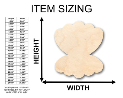 Unfinished Wood Pearl Shape - Craft - up to 46" DIY