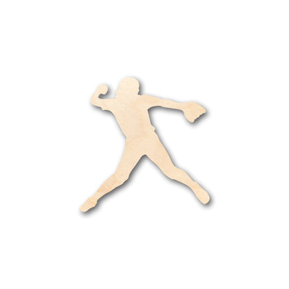 Unfinished Wood Softball Pitcher Shape - Craft - up to 46" DIY