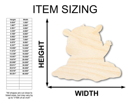 Unfinished Wood Groundhog Day Shape - Craft - up to 46" DIY