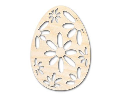 Unfinished Wood Daisy Egg Shape - Easter Craft - up to 46" DIY