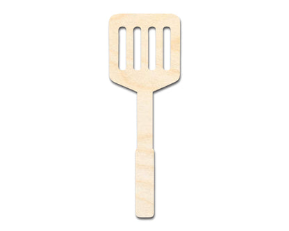 Unfinished Wood BBQ Slotted Turner Shape | Craft Cutout | up to 46" DIY