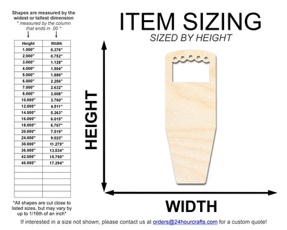 Unfinished Wood EMF Meter Shape | Craft Cutout | up to 46" DIY
