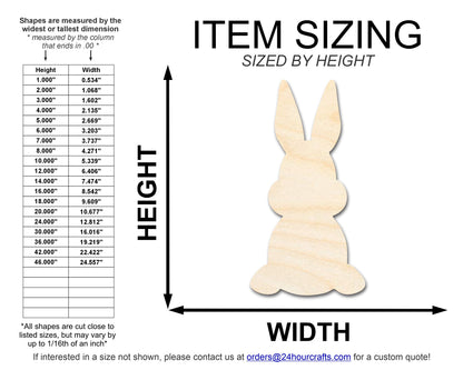 Unfinished Sitting Bunny Shape | Easter | DIY Craft Cutout | up to 46" DIY