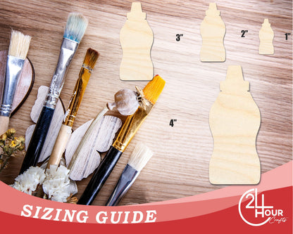 Unfinished Mustard Bottle Shape | DIY Craft Cutout | up to 46" DIY