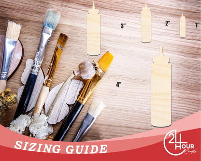Unfinished Condiment Bottle Shape | DIY Craft Cutout | up to 46" DIY
