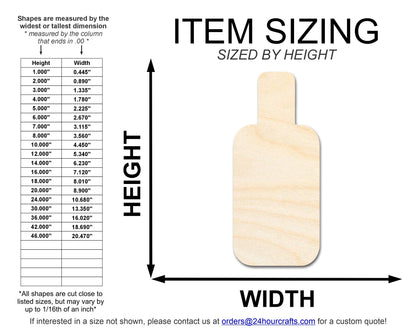 Unfinished Sunscreen Bottle Shape | DIY Craft Cutout | up to 46" DIY