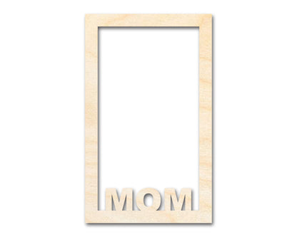 Unfinished Mom Frame Shape | DIY Craft Cutout | up to 46" DIY