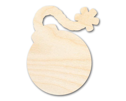 Unfinished Wood Cartoon Bomb Shape | DIY Craft Cutout | up to 46" DIY