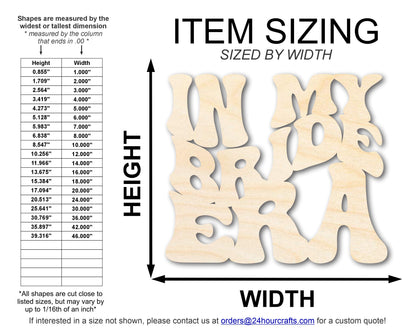 Unfinished Wood In My Bride Era Cutout | DIY Craft Shape | up to 46" DIY