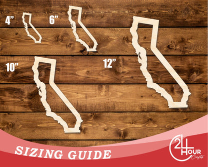 Unfinished Wood California Outline Shape | DIY Craft Cutout | up to 46" DIY