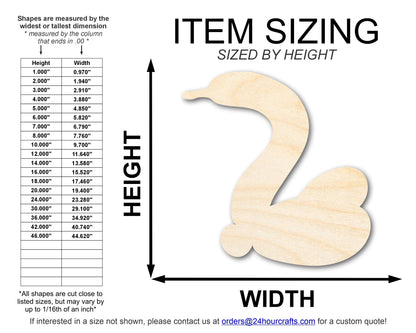 Unfinished Wood Balloon Swan Shape | DIY Craft Cutout | up to 46" DIY