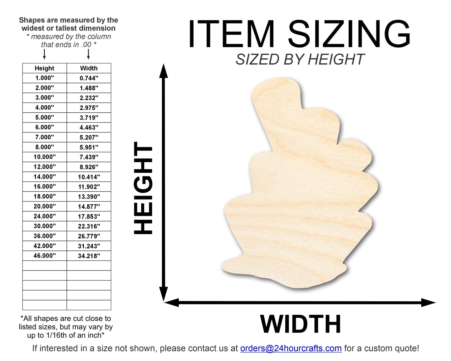 Unfinished Wood Coral Shape | DIY Craft Cutout | up to 46" DIY