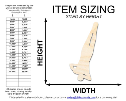 Unfinished Wood Gymnast Flip Shape | DIY Craft Cutout | up to 46" DIY