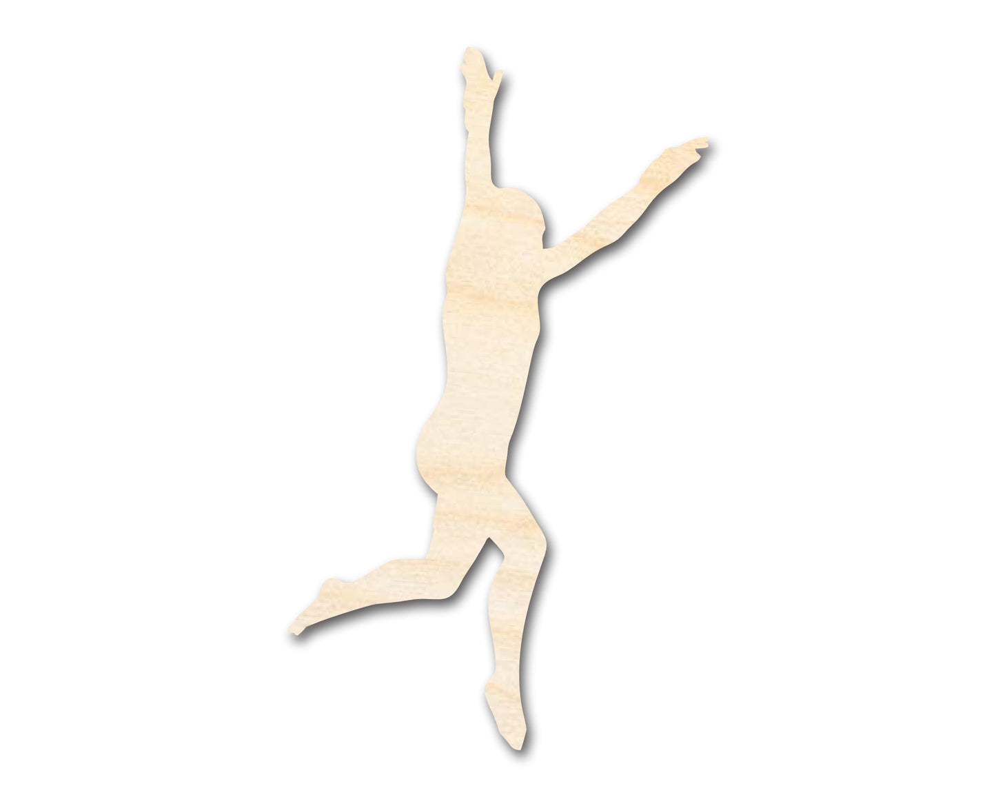 Unfinished Wood Gymnast Roundoff Shape | DIY Craft Cutout | up to 46" DIY
