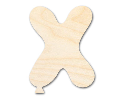 Unfinished Wood Balloon Letter X Shape | DIY Craft Cutout | up to 46" DIY