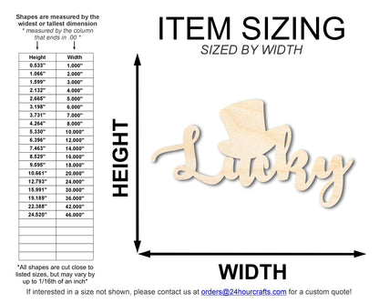 Unfinished Wood Lucky Shape | DIY Craft Cutout | up to 46" DIY