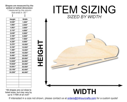 Unfinished Wood Bobsled Shape | DIY Craft Cutout | up to 46" DIY