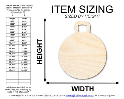 Unfinished Wood Bouncy Ball Shape | DIY Craft Cutout | up to 46" DIY