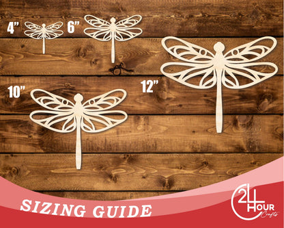Unfinished Wood Dragonfly Silhouette | JGrondz | DIY Craft Cutout | up to 46" DIY