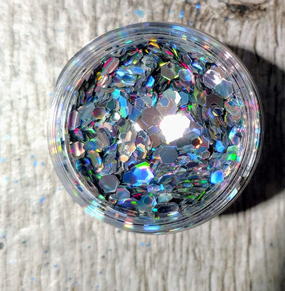 Chunky Holographic Silver