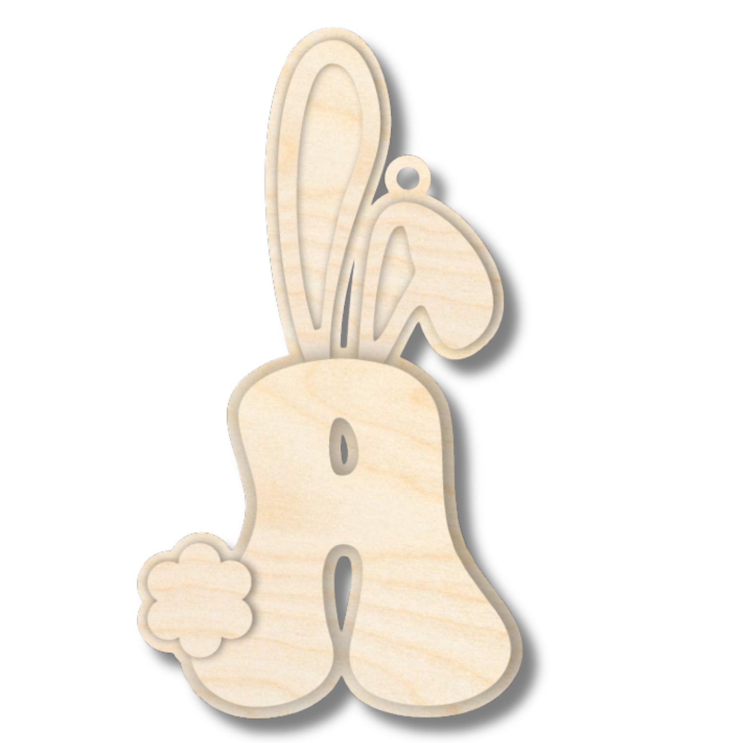 Unfinished Wood Layered Letter Bunny Tags| A-Z | 4 Piece | 6" Tall | 1/8" Wood | Wood Craft DIY