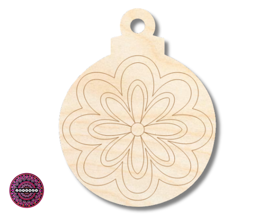Unfinished Wood Etched Mandala One Ornament Shape | JGrondz | Paint By Line Crafts | up to 30" DIY