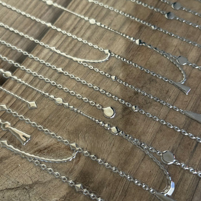Metallic Silver Dangles