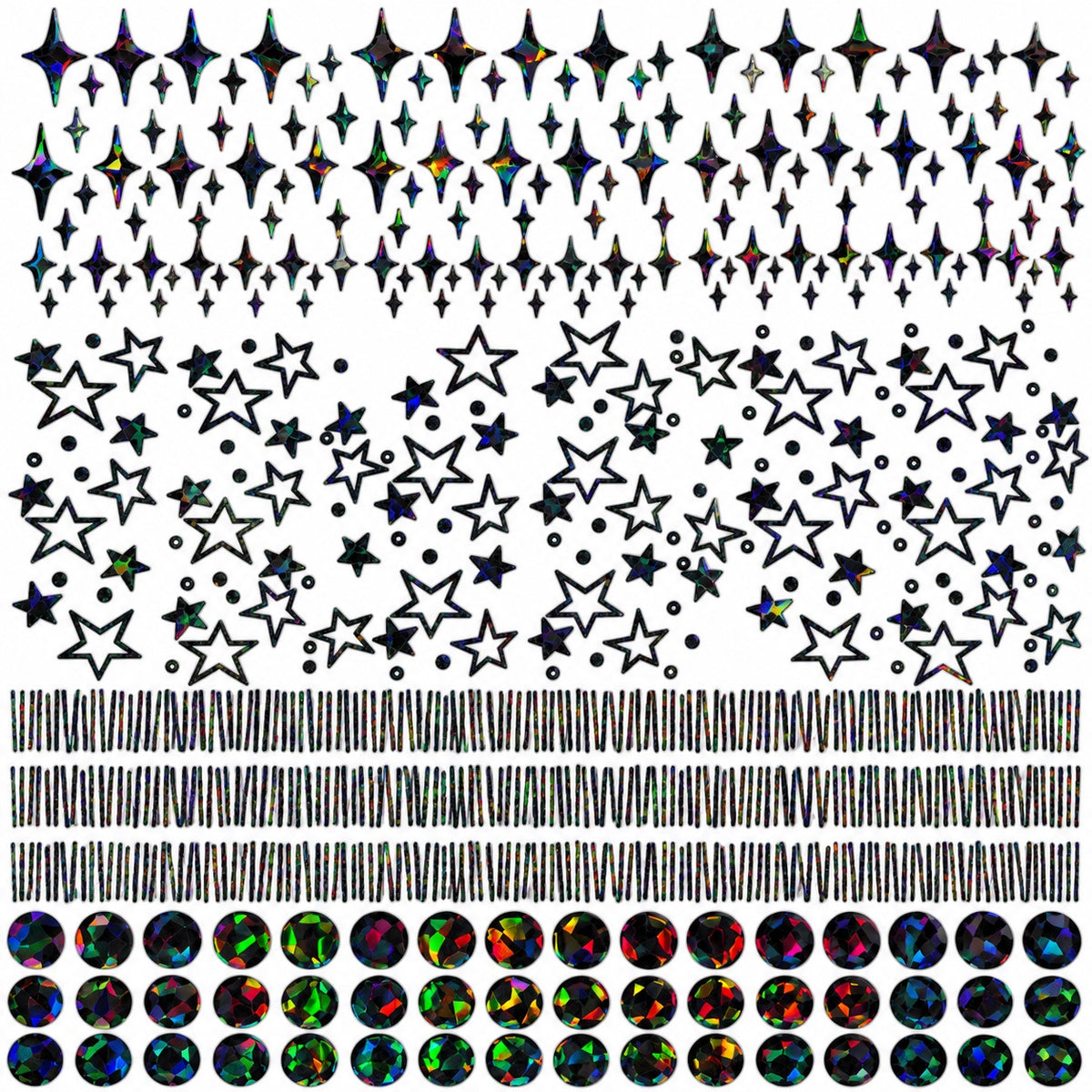 Black Holographic Stars and Dots