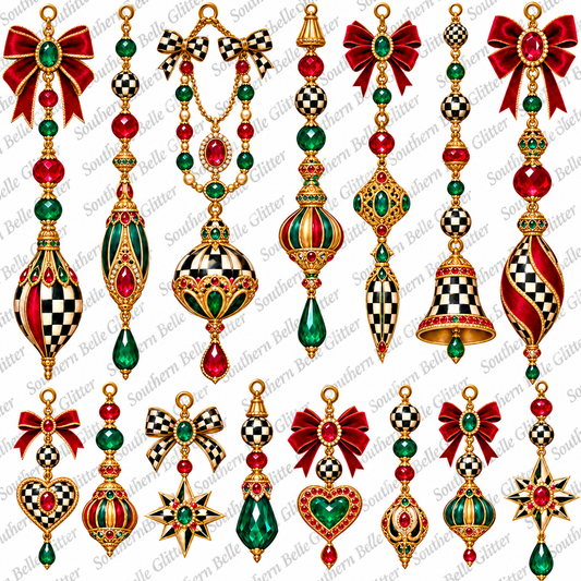 Christmas Court Dangles – 10x10 UVDTF