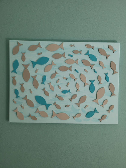 Unfinished Wood Fish Shape Silhouette - Craft- up to 46" DIY