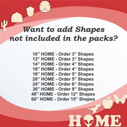 Unfinished Wood Interchangeable Home Craft Set - up to 60" DIY