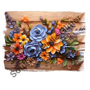 Wood Flower Brushstroke