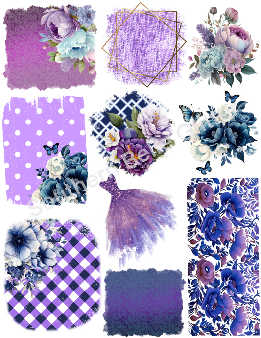 Valiant Violet Floral Splashes