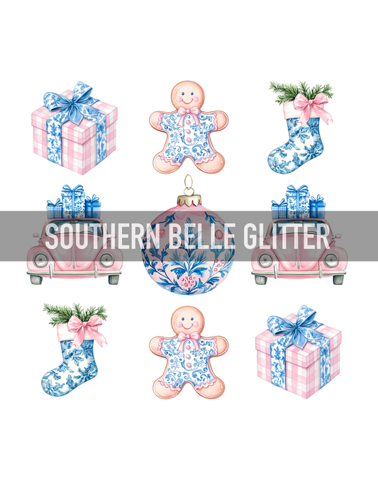 Victorian Blue/Pink Christmas Coquette