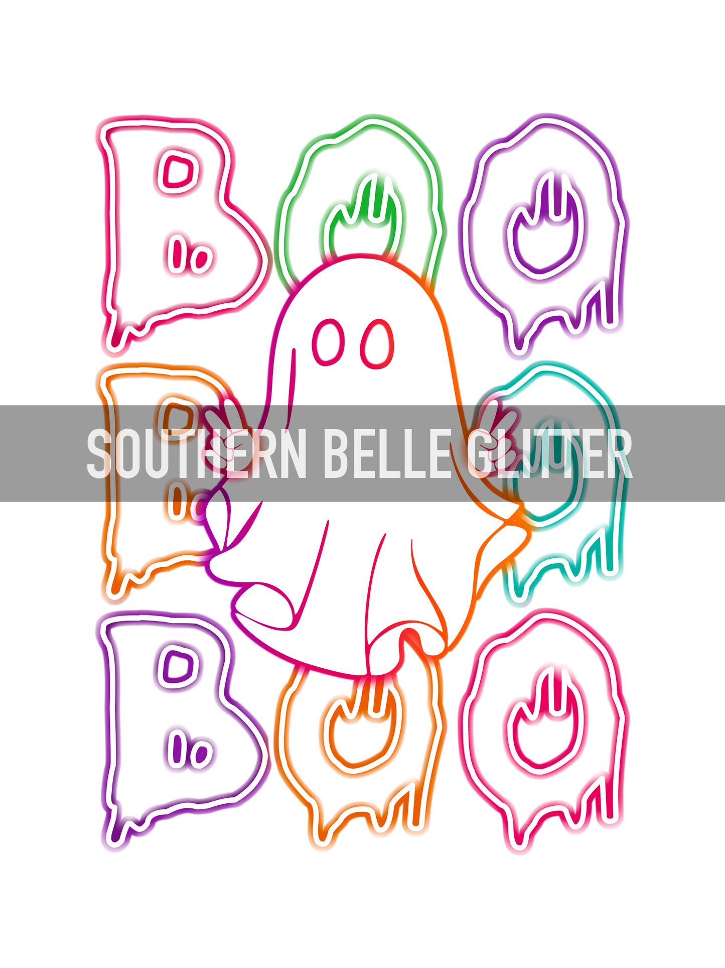 Neon boo Ghost