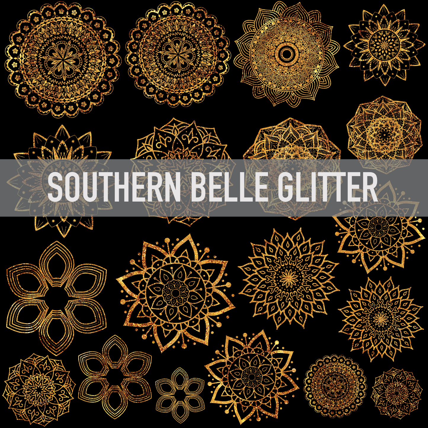 Gold Glitter Mandala