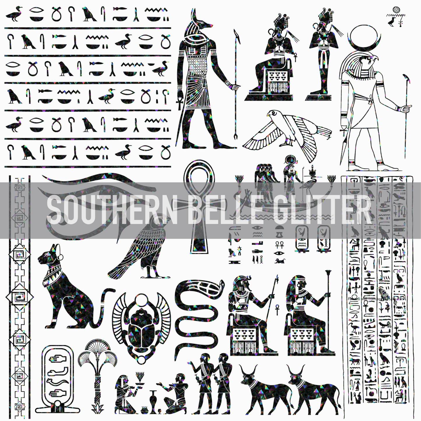 Black Holographic Egyptian