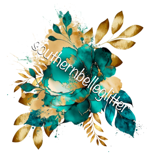 Teal/Gold Floral